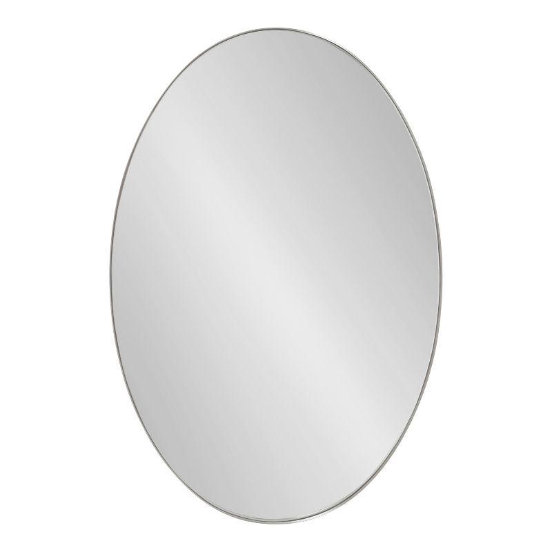 Kate and Laurel Rollo Oval Framed Wall Mirror, 20x30, Silver
