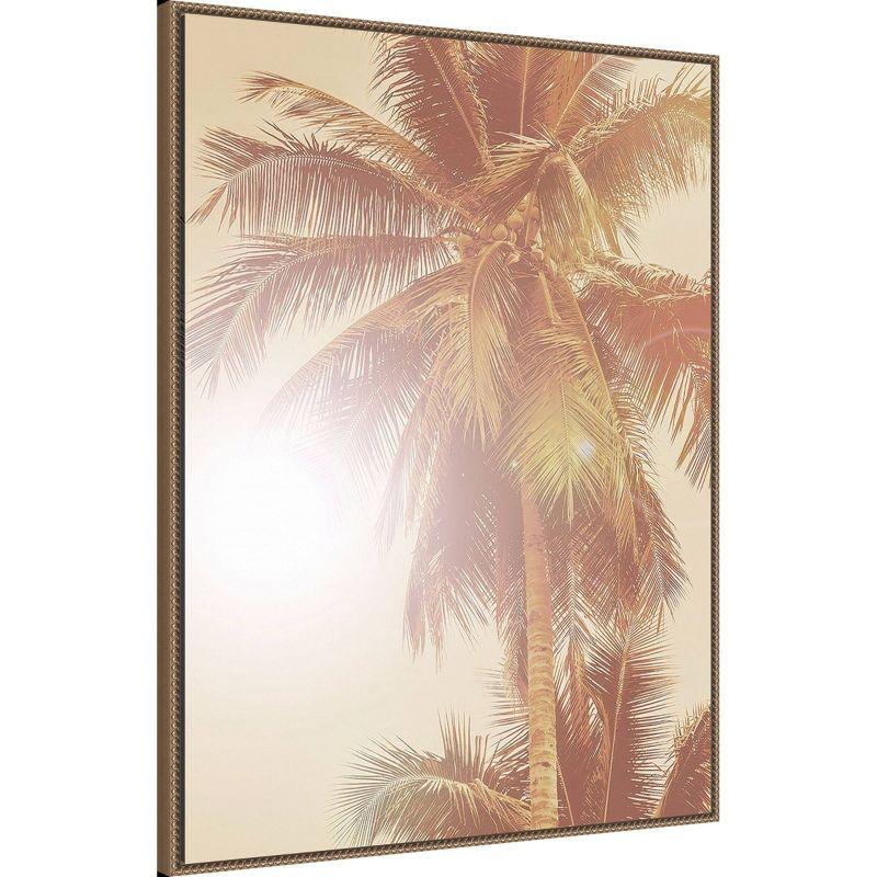 Amanti Art 32"x42" Sunkissed Palm Tree by Urban Road Framed Canvas Wall Art Print