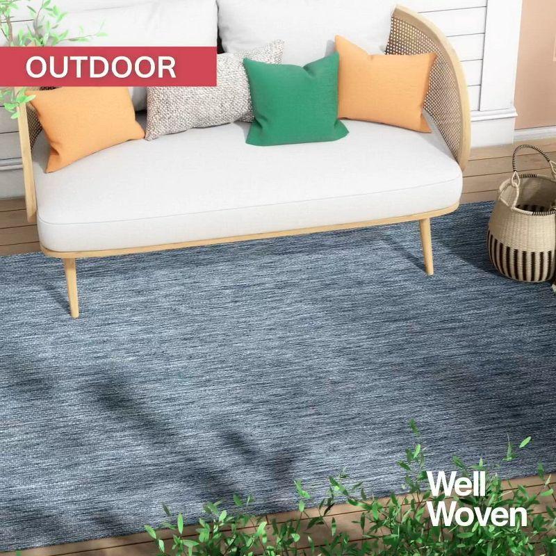 Marshanna Nord Trellis Blue Indoor/Outdoor Flat-Weave Area Rug
