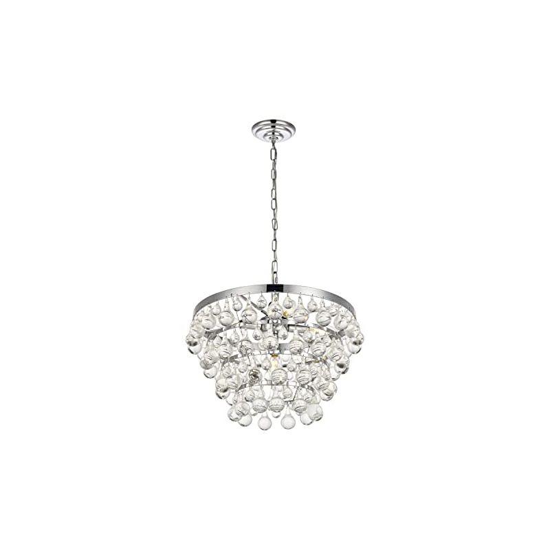 Elegant Lighting Kora Collection Pendant D17 H10.9 Lt:5 Chrome Finish