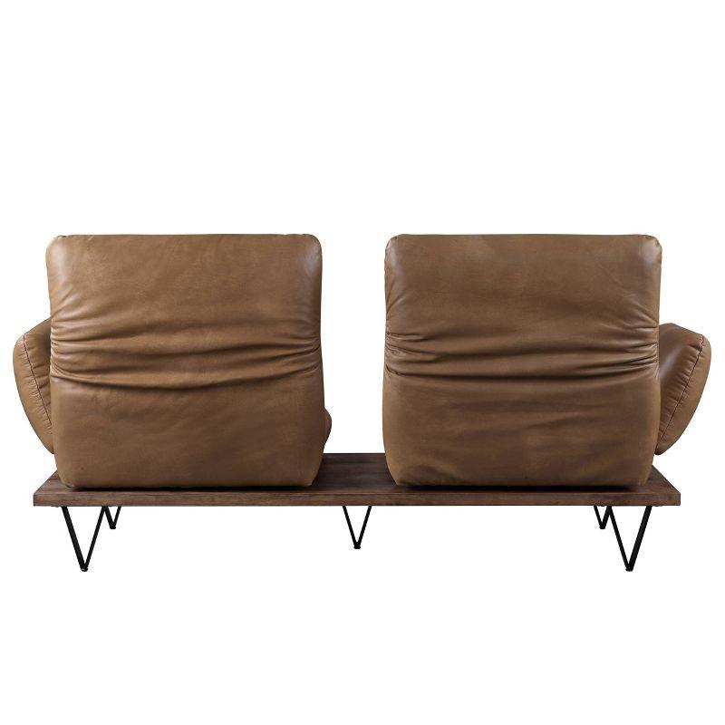 ColourTree Narech 88'' Leather Sofa