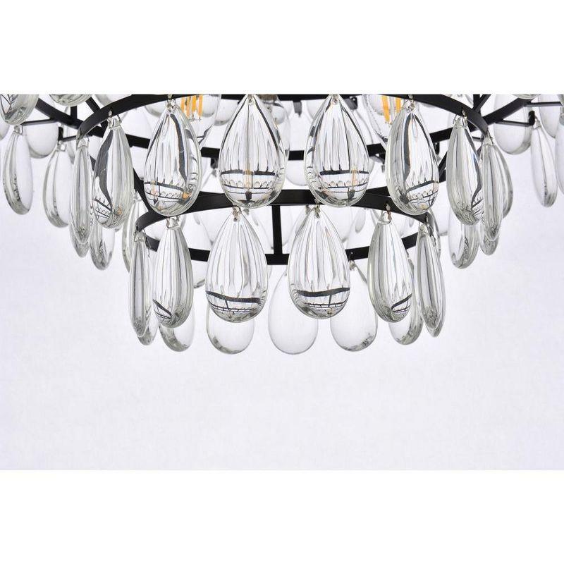 Elegant Lighting Mila 16 inch flush mount in black