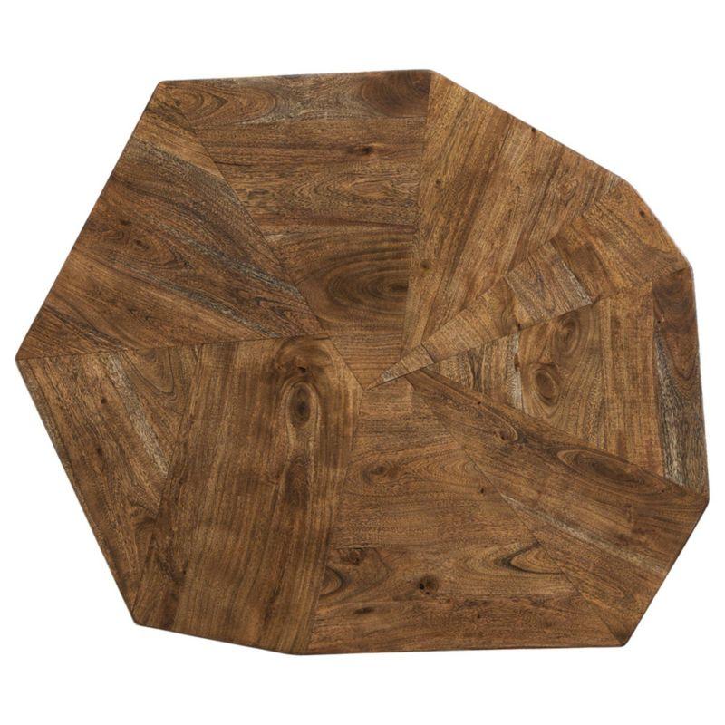 Haileeton Coffee Table Black/Gray/Brown/Beige - Signature Design by Ashley: Contemporary Pedestal Base, Acacia Top