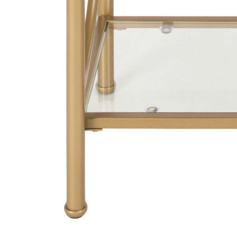 Diana 4-Tier Etagere - Tempered Glass/Gold - Safavieh