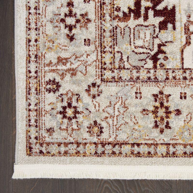 Nourison Geneva GNV02 Indoor only Area Rug - Brick Silver 4' x 6'