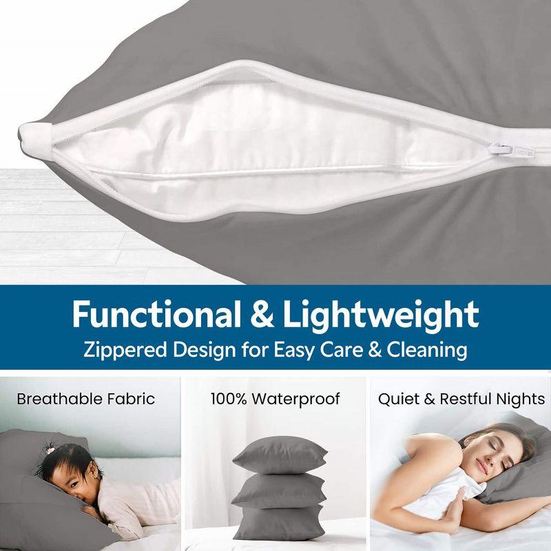 Guardmax - Bed Bug/Waterproof Pillow Protector - Zippered - Grey - 4/PK - King