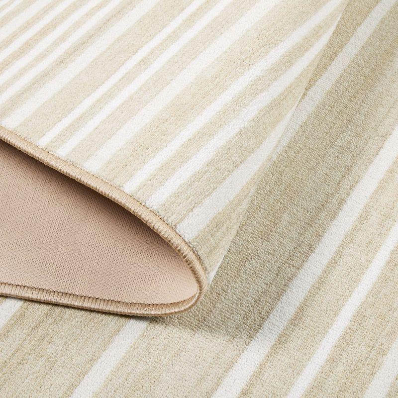 Town & Country Basic Layne Everwash Non-Slip Backing Area Rug Cream/Beige