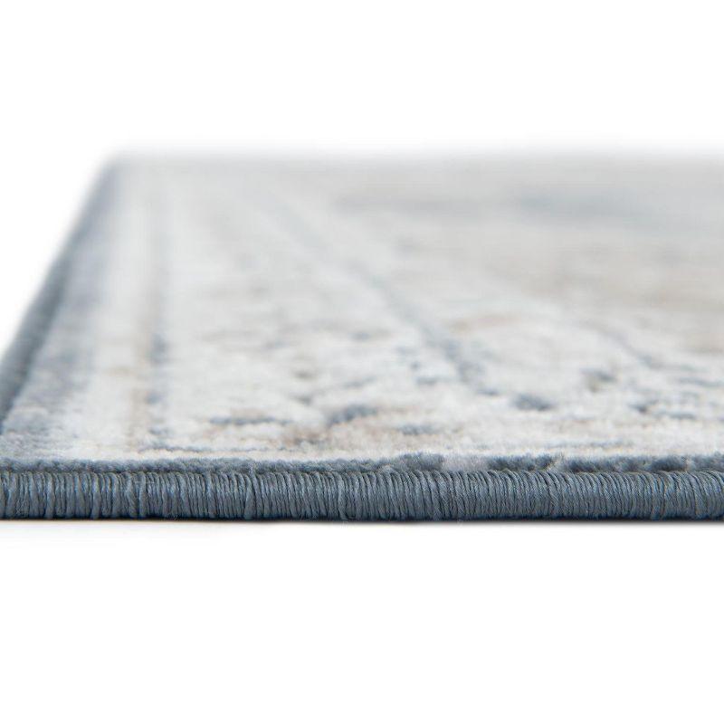 Unique Loom Chateau Collection Area Rug - Roosevelt (6' 1" x 9' Rectangle Slate Blue/Beige)