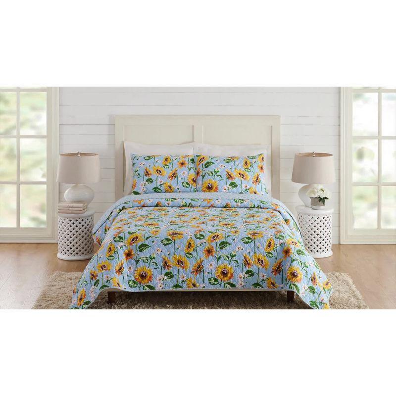 Vera Bradley Sunflower Sky 3 Piece Quilt Set