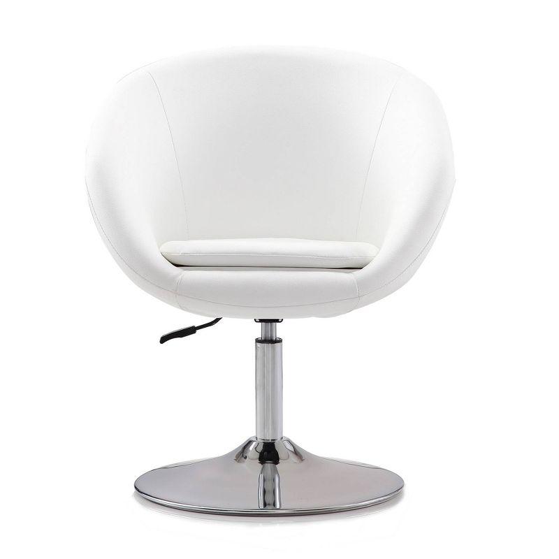 Set of 2 Hopper Wool Blend Adjustable Height Chairs White - Manhattan Comfort: Swivel, for Office & Dorm
