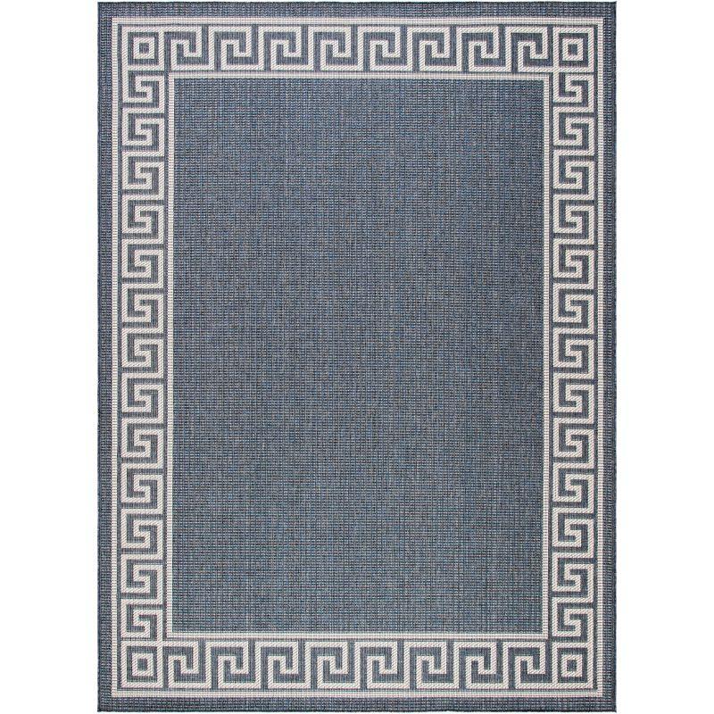 Bermuda BMU820 Power Loomed Indoor/Outdoor Area Rug - Dark Blue/Ivory - 8'9"x11'9" - Safavieh.