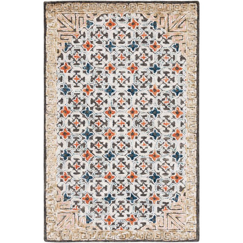 Aspen APN294 Hand Tufted Area Rug - Blue/Taupe - 8'9"x11'9" - Safavieh.