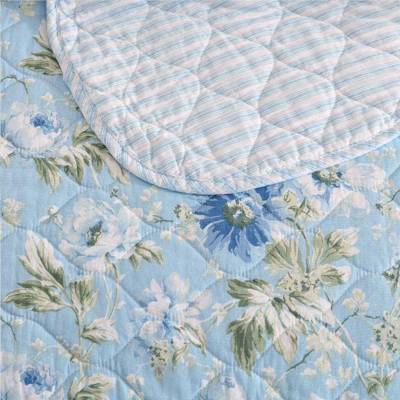 Laura Ashley Standard Cotton Reversible Quilt Set