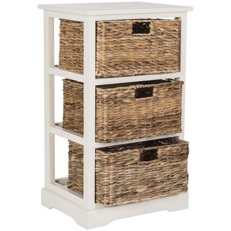 Halle Storage Side Table - AMH5738 - Vintage White - Safavieh Couture