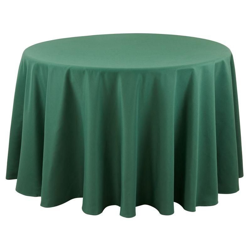 Saro Lifestyle Solid Color Everyday Tablecloth, Jasper Green, 120" Round