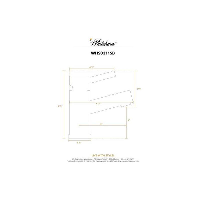 Whitehaus Collection WHS0311-SB-BSS Whitehaus Collection Stainless Steel Single Lever Bathroom Faucet with Pop-up Drain