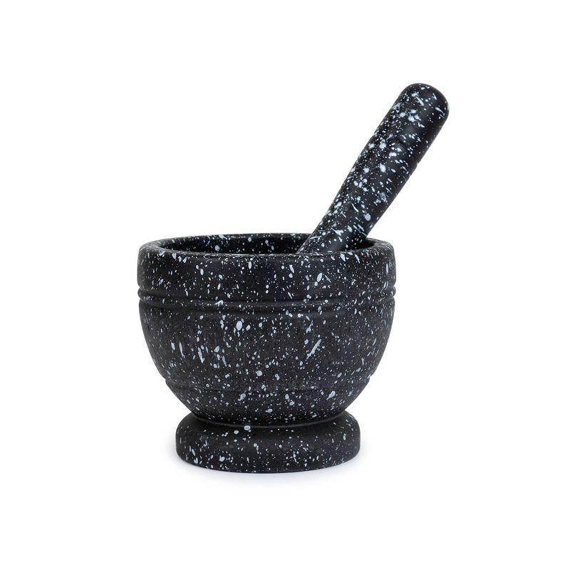 Granite Mortar and Pestle Set with Textured Interior