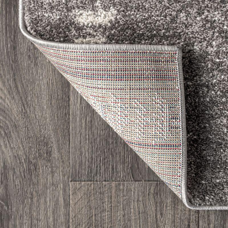 5'x8' Zaina Moroccan Beni Souk Area Rug, Gray/Cream - JONATHAN Y