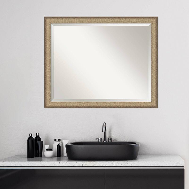 31" x 25" Elegant Brushed Bronze Wall Mount Mirror for Bathroom - Amanti Art