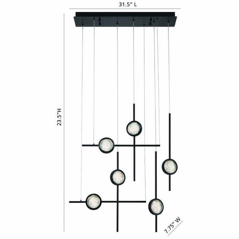 Eurofase Barletta 6 - Light Dimmable LED Linear Chandelier