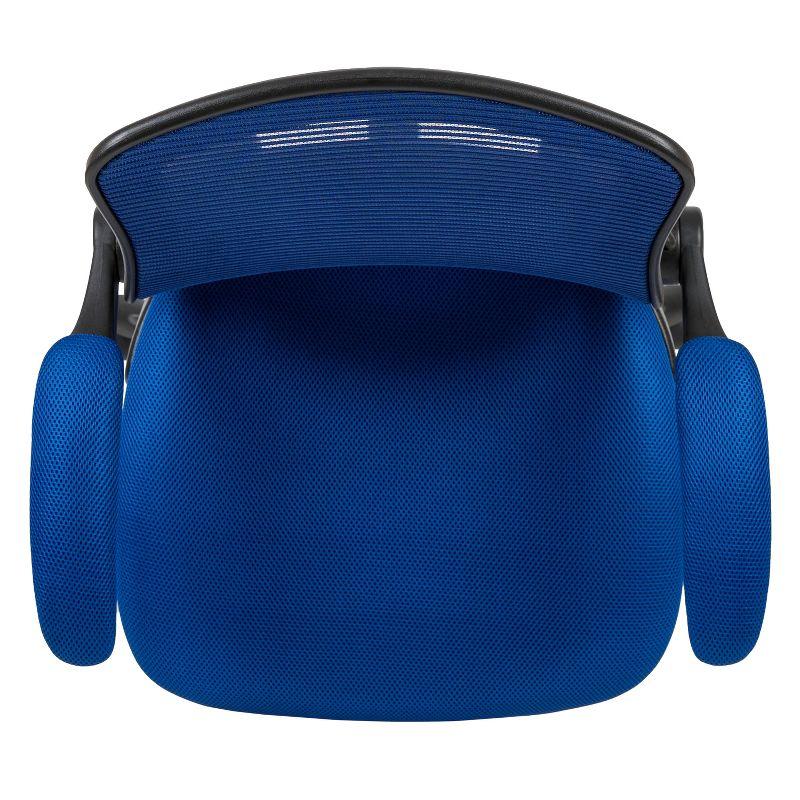 Mid-Back Mesh Ergonomic Drafting Chair with Foot Ring and Flip-Up Arms