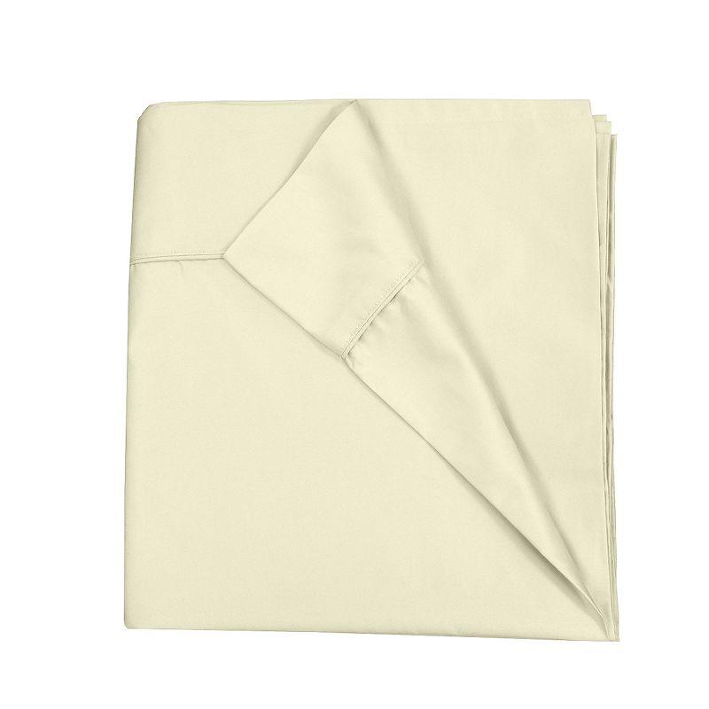 Egyptian Linens Oversized Percale Flat Sheet Made in Egypt White Twin/Twin XL