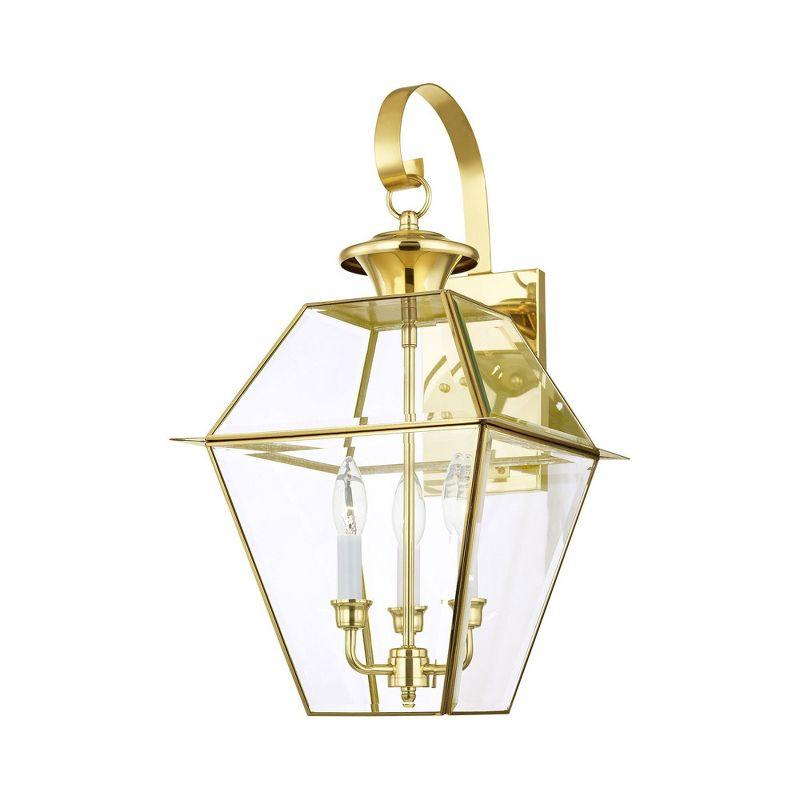 Livex Lighting Westover 3 - Light Wall Light in  Polished Brass