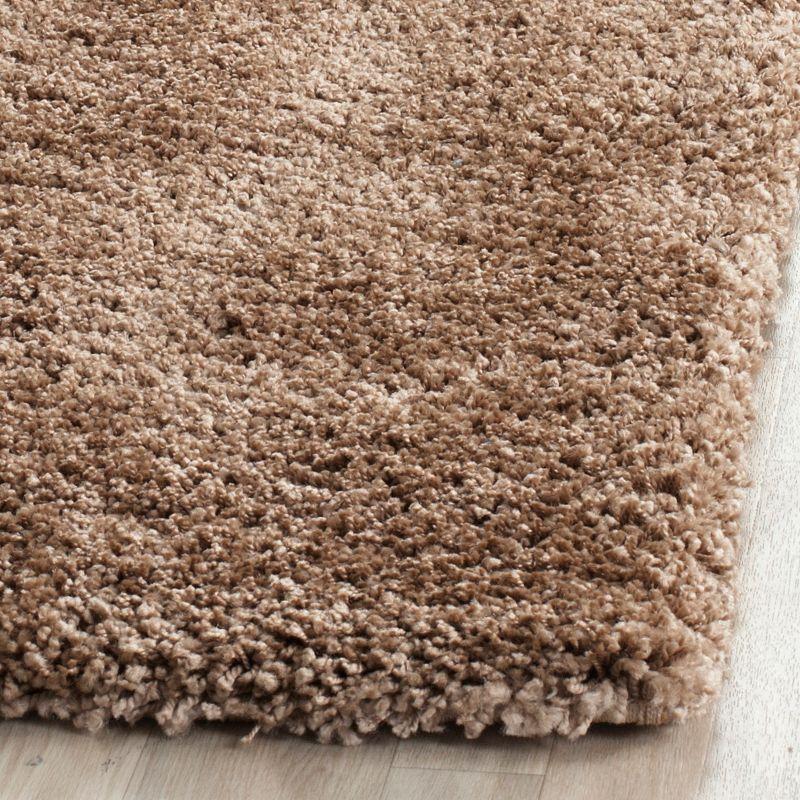 Milan Shag SG180 Power Loomed Indoor Runner Rug - Dark Beig - 2'x6' - Safavieh