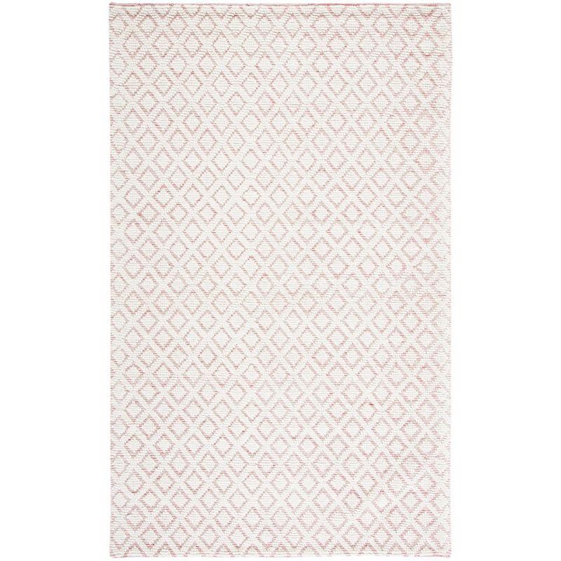 Vermont VRM304 Hand Woven Indoor Area Rug - Ivory/Red - 5'x8' - Safavieh