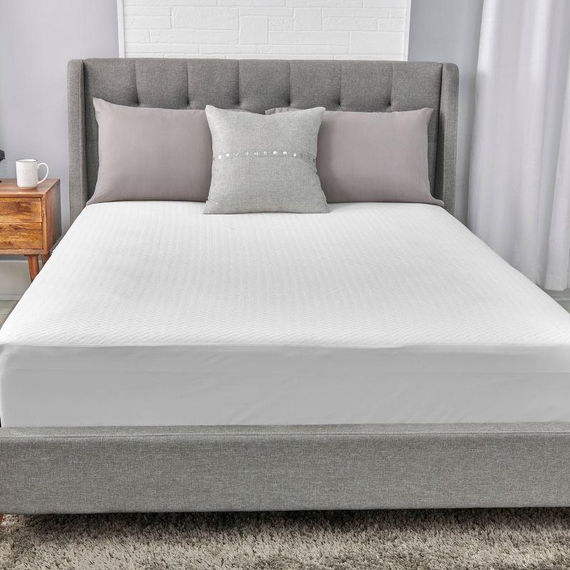 Allerease Full Perfect Protection Quilted Luxury Waterproof Machine Washable Fitted Mattress Protector: Polyester, OEKO-TEX Certified