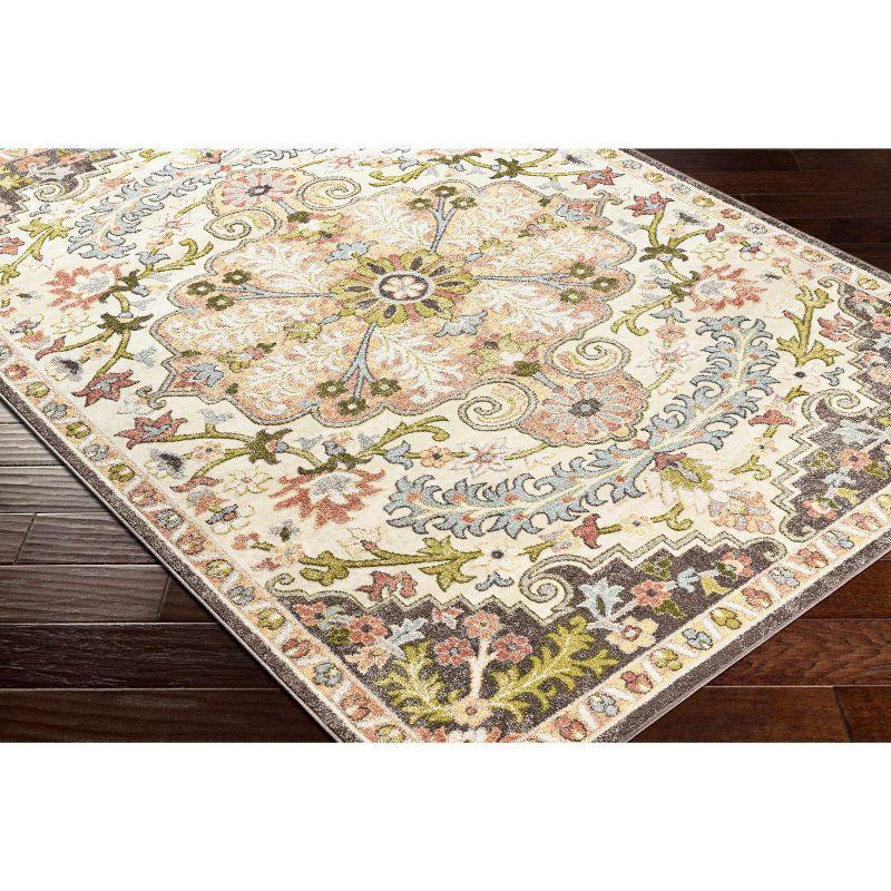 Wamuran Floral Traditional Multicolor Medium Pile Area Rug 6'7" x 9'