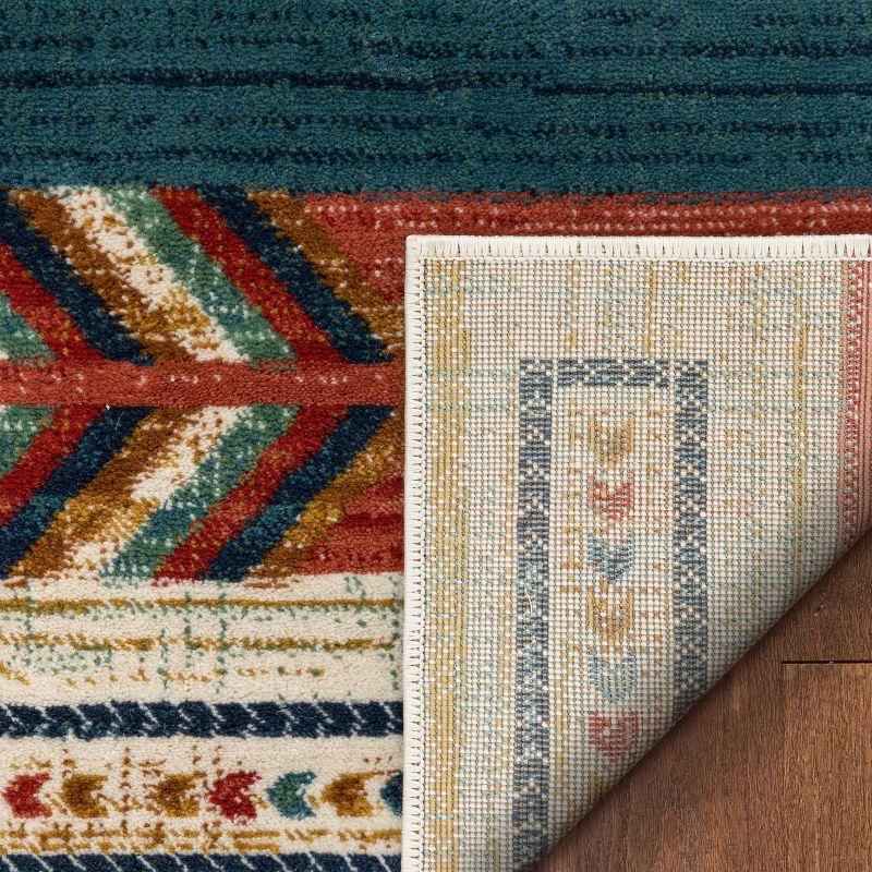 Union Rustic Crimson Southwestern Medallion Tribal Pattern Area Rug