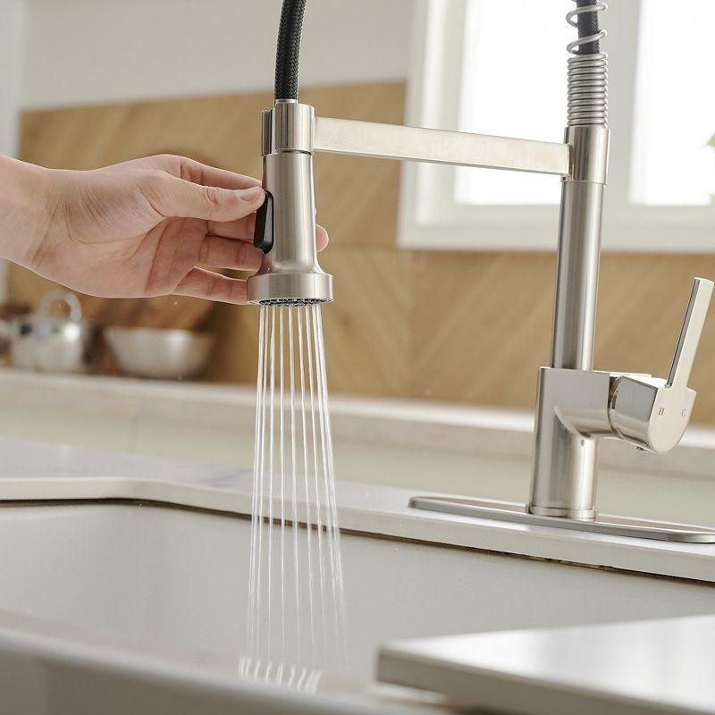 Pull Down Single Handle Kitchen Faucet with Accessories