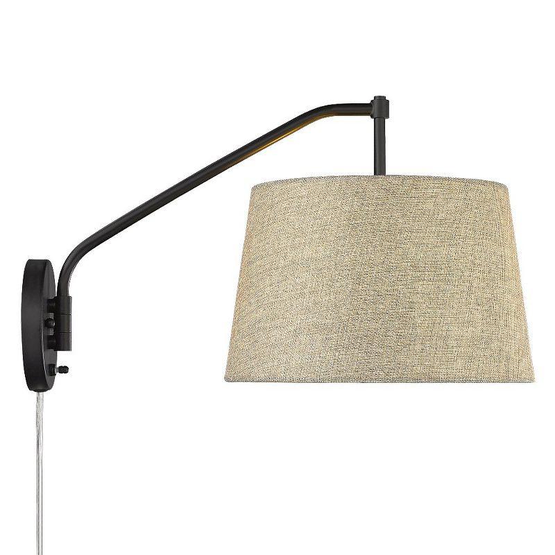 Ryleigh 19.63" Matte Black Dimmable Swing Arm Wall Sconce