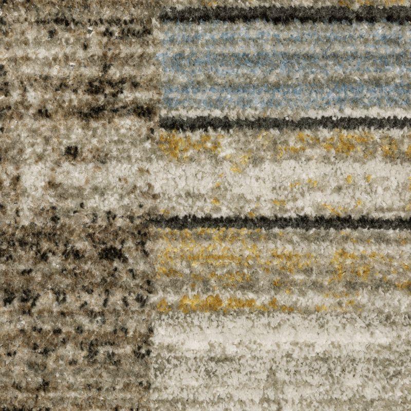 Oriental Weavers Bauer 090N2 Beige/ Charcoal Indoor Area Rug - 2'3" x 7'6"