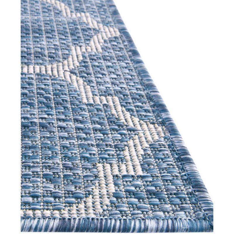 Unique Loom 8' 0 x 11' 4 Rectangle Indoor/Outdoor Trellis Navy Blue Area Rug