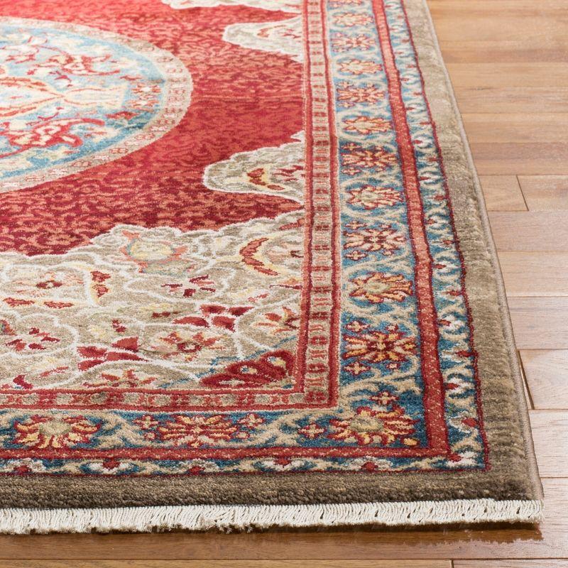 Reversible Red Synthetic Rectangular 9' x 12' Area Rug