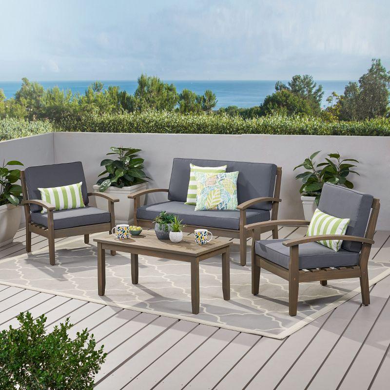 Acacia 4 - Person Patio Conversation Sets with Cushions