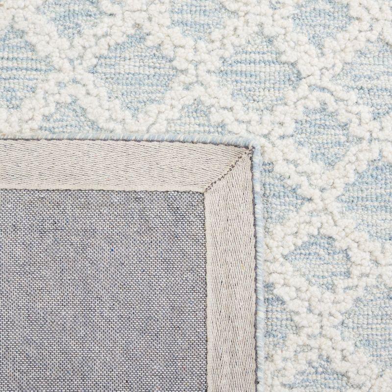 Abstract ABT466 Handmade Indoor Area Rug - Blue/Ivory - 4'x6' - Safavieh