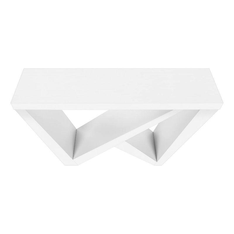 Monarch Specialties Accent Table Console Entryway Narrow Sofa Living Room Bedroom White Laminate Contemporary Modern