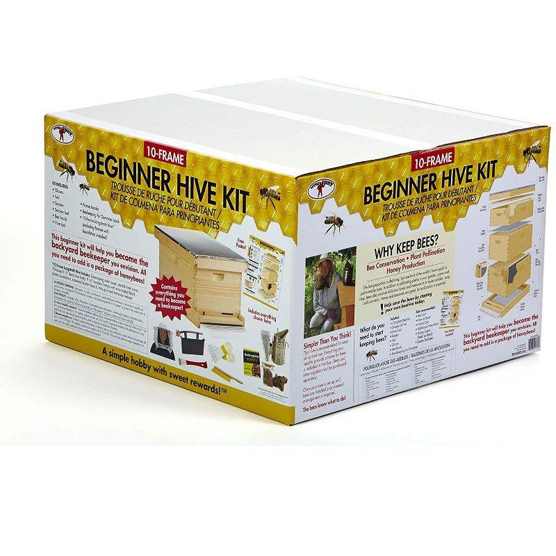 Little Giant 10-Frame Wooden Beekeeping Hive Starter Kit