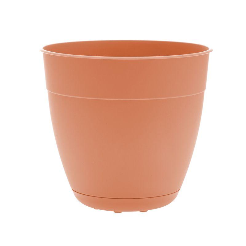 Coral 16-inch Recycled Plastic Bell Planter with Saucer