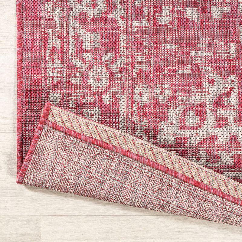 Malta Bohemian Inspired Medallion Textured Weave Indoor/Outdoor Area Rug - JONATHAN Y