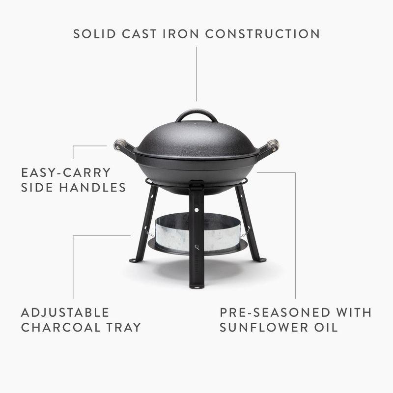 Barebones Black All-In-One cast iron grill