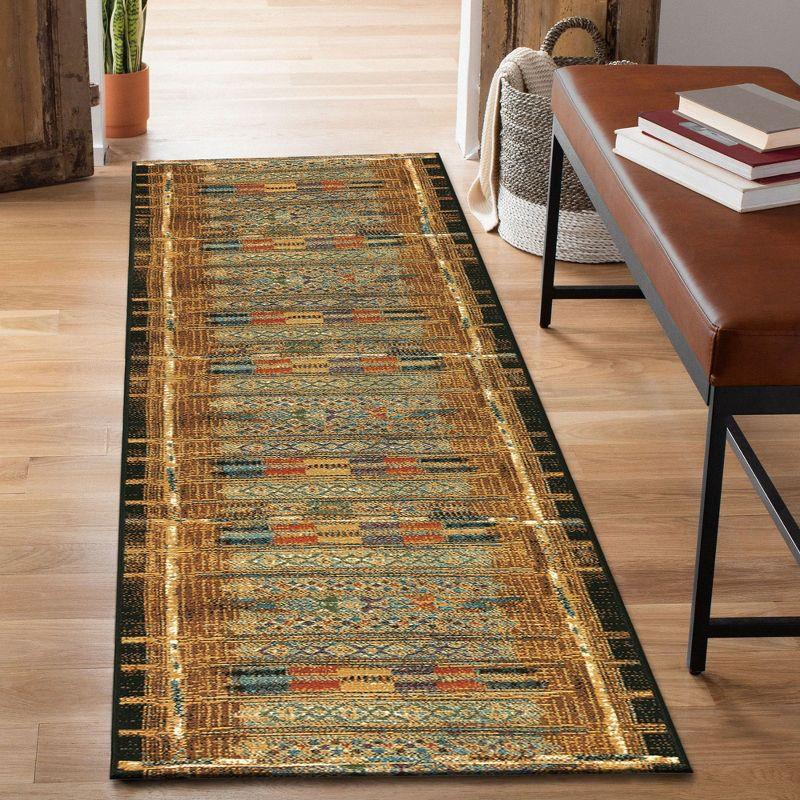 Liora Manne Marina Stripe Indoor/Outdoor Rug Gold 1'11" x 7'6"