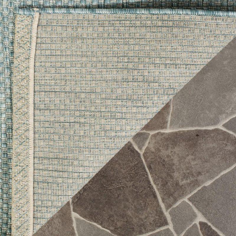 Courtyard CY8521 Power Loomed Indoor/Outdoor Accent Rug - Aqua/Grey - 2'7"x5' - Safavieh.