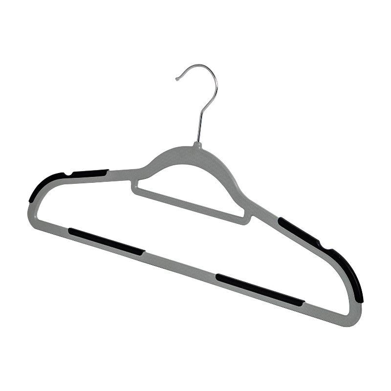 Honey-Can-Do 50pk Rubber Grip Hangers Gray and Black