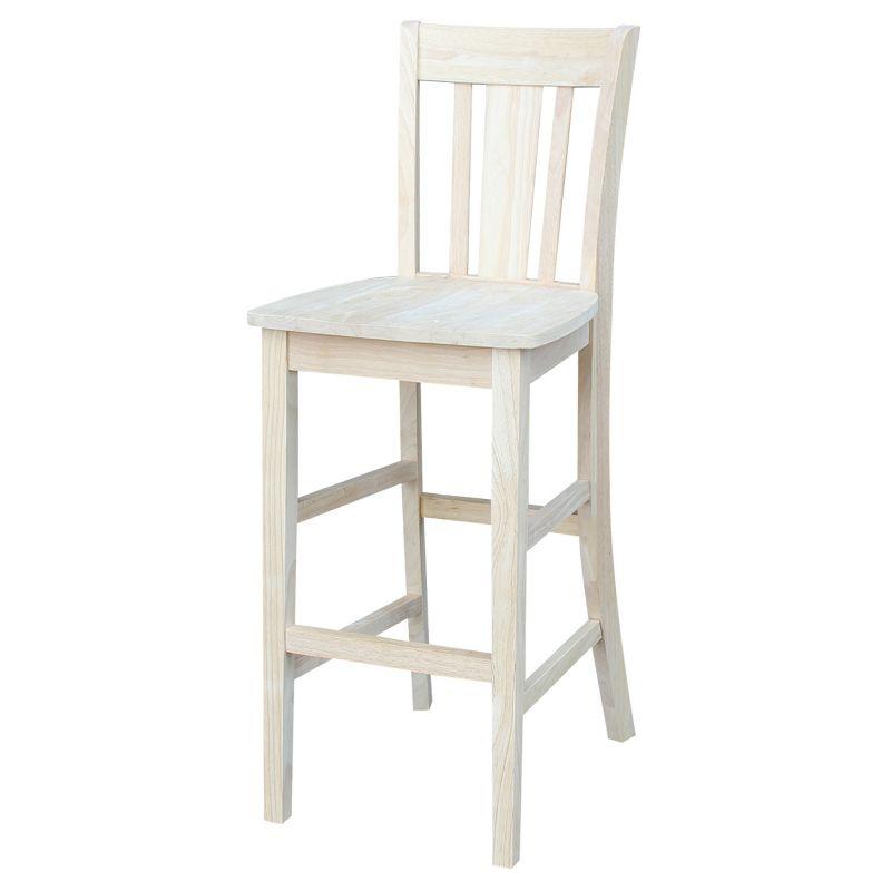 San Remo 30-Inch Unfinished Solid Wood Traditional Bar Stool