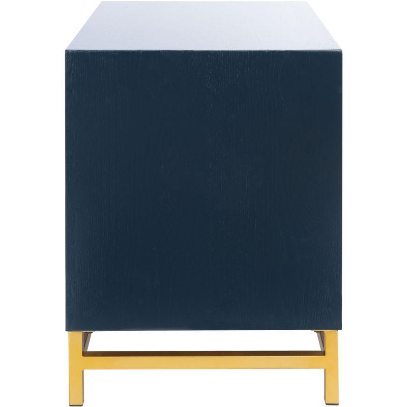 Fenno 2 Drawer Nightstand - Teal/Brass - Safavieh.