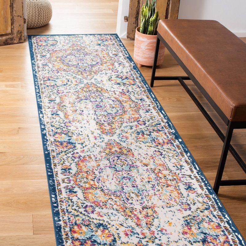 World Rug Gallery Distressed Vintage Bohemian Area Rug